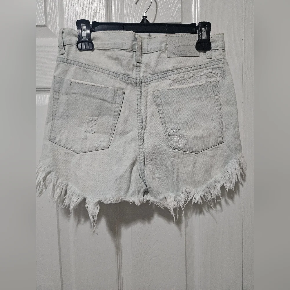 One X One Teaspoon Distressed Denim Shorts 25